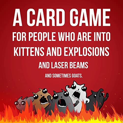 Exploding Kittens Card Game - Original Edition, Fun Family Games for Adults Teens & Kids - Fun Card Games - 15 Min, Ages 7+, 2-5 Players