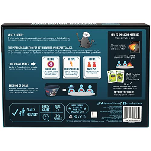 Exploding Kittens Card Game - Original Edition, Fun Family Games for Adults Teens & Kids - Fun Card Games - 15 Min, Ages 7+, 2-5 Players