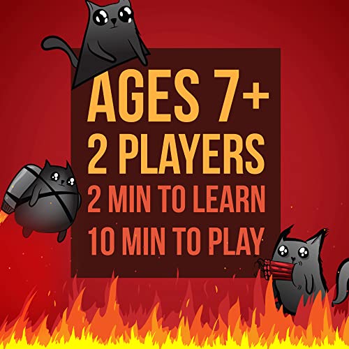 Exploding Kittens Card Game - Original Edition, Fun Family Games for Adults Teens & Kids - Fun Card Games - 15 Min, Ages 7+, 2-5 Players