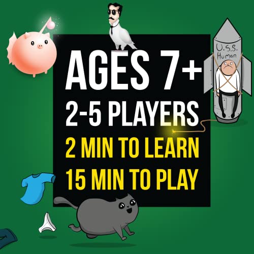 Exploding Kittens Card Game - Original Edition, Fun Family Games for Adults Teens & Kids - Fun Card Games - 15 Min, Ages 7+, 2-5 Players