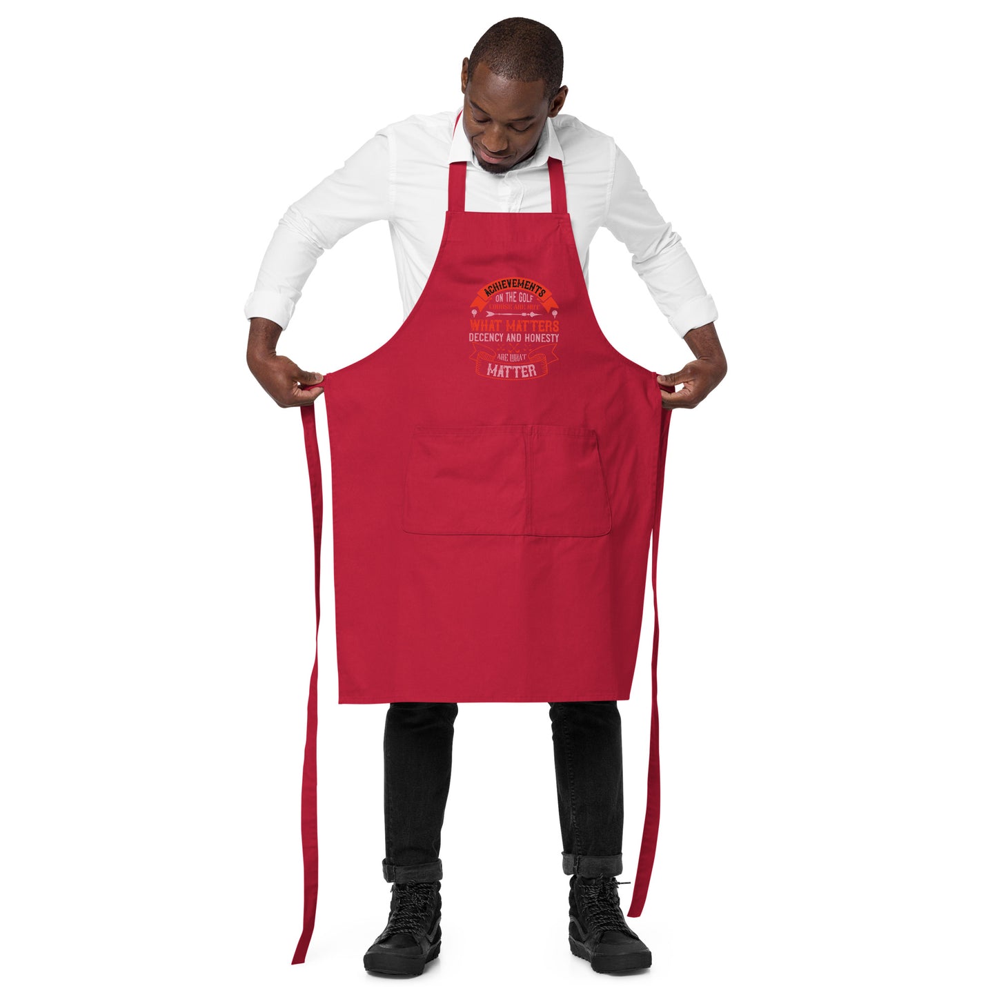 Organic cotton apron Achievement What Matters