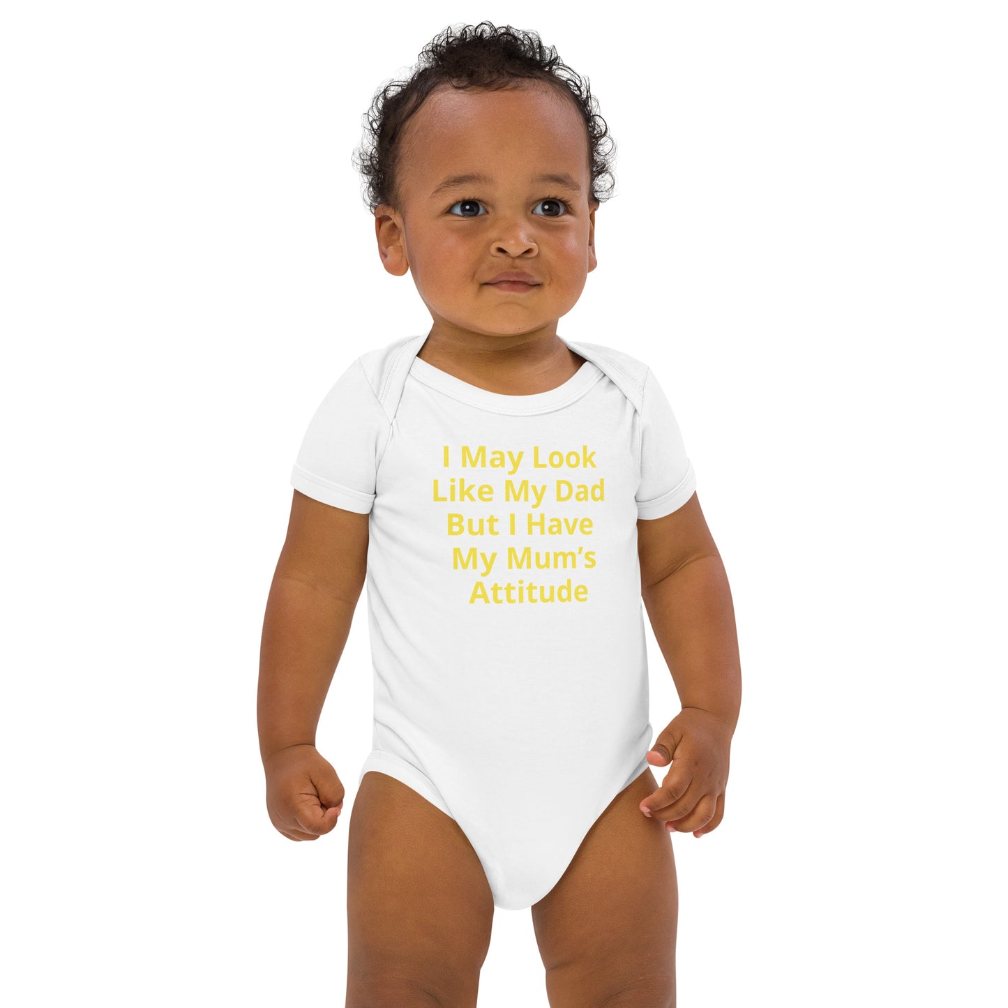 Organic cotton baby bodysuit I May Look