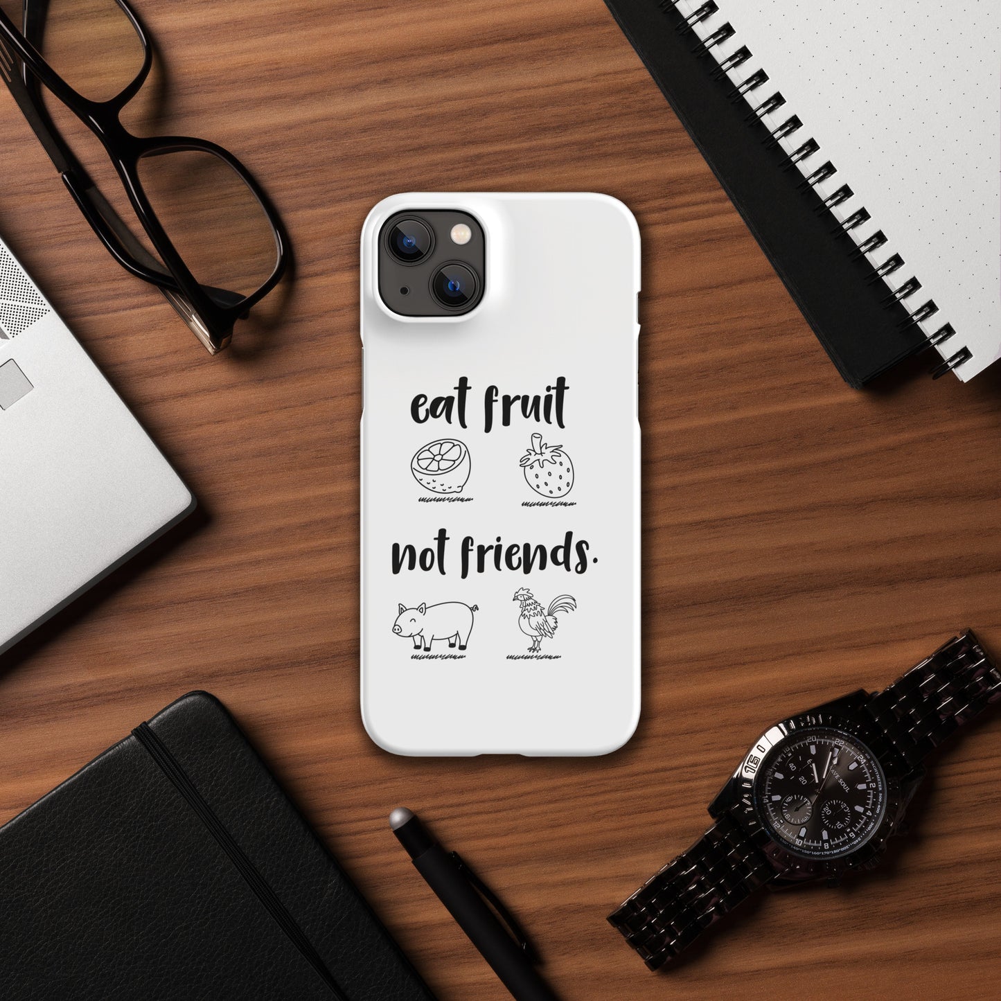 Snap case for iPhone® Eat Fruit Not Friends