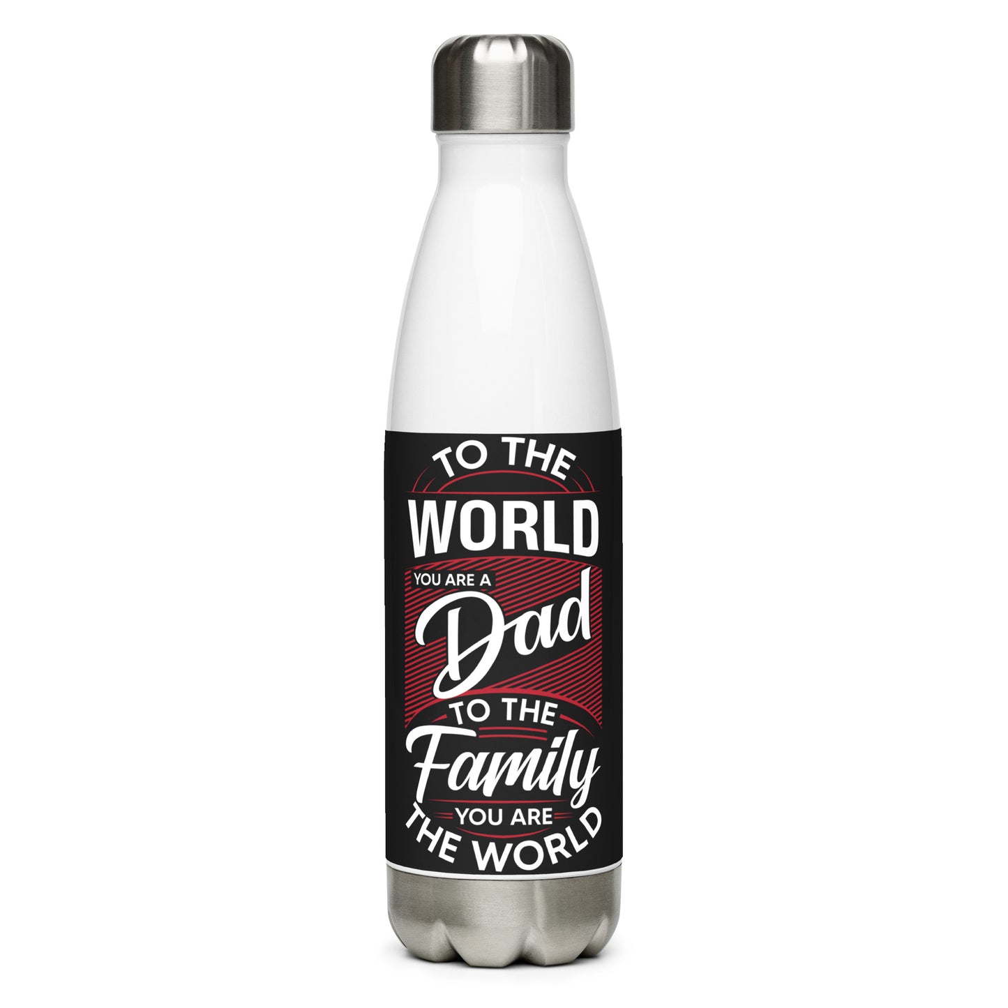Stainless steel water bottle to the world
