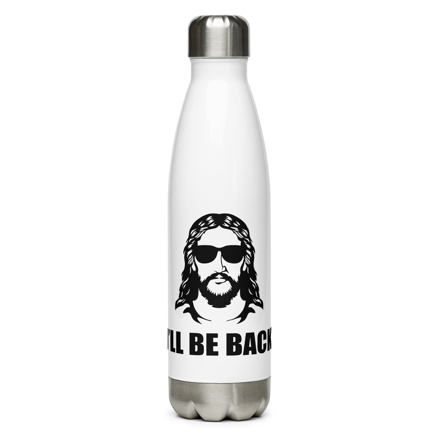 Stainless steel water bottle I Be Back