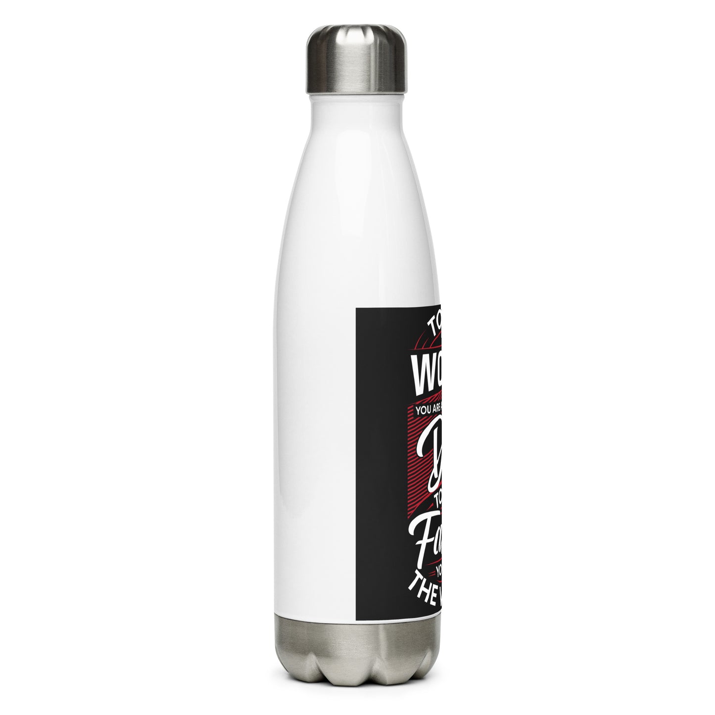 Stainless steel water bottle to the world