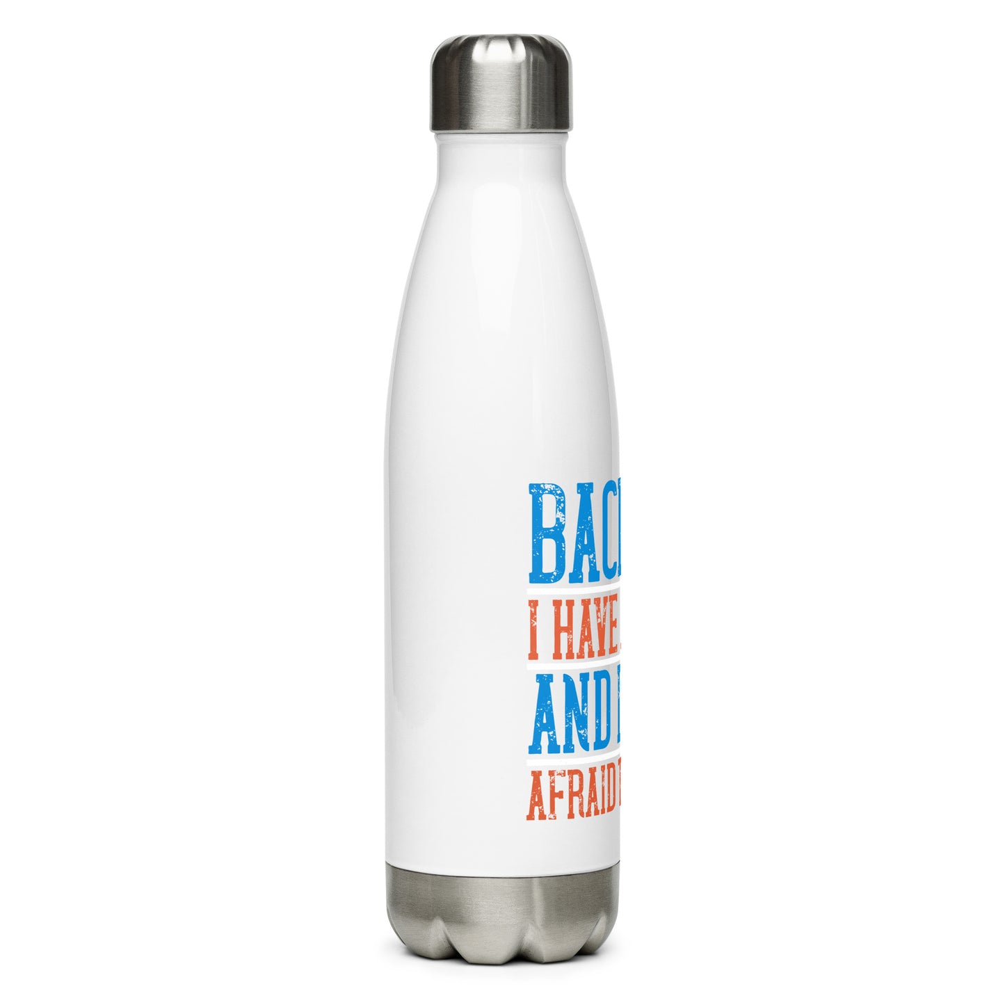 Stainless steel water bottle BACK OFF I HAVE A SISTER