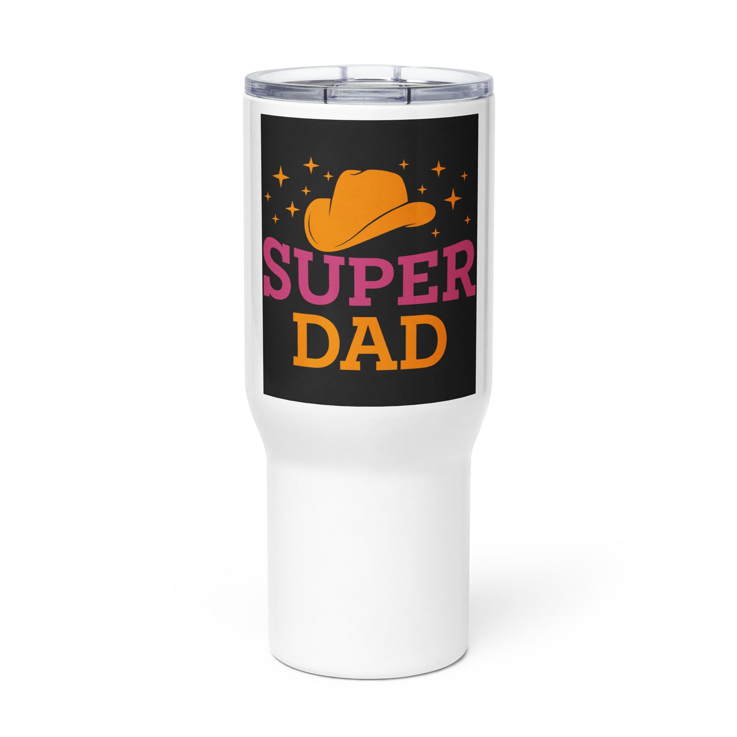 Travel mug with a handle Super Dad