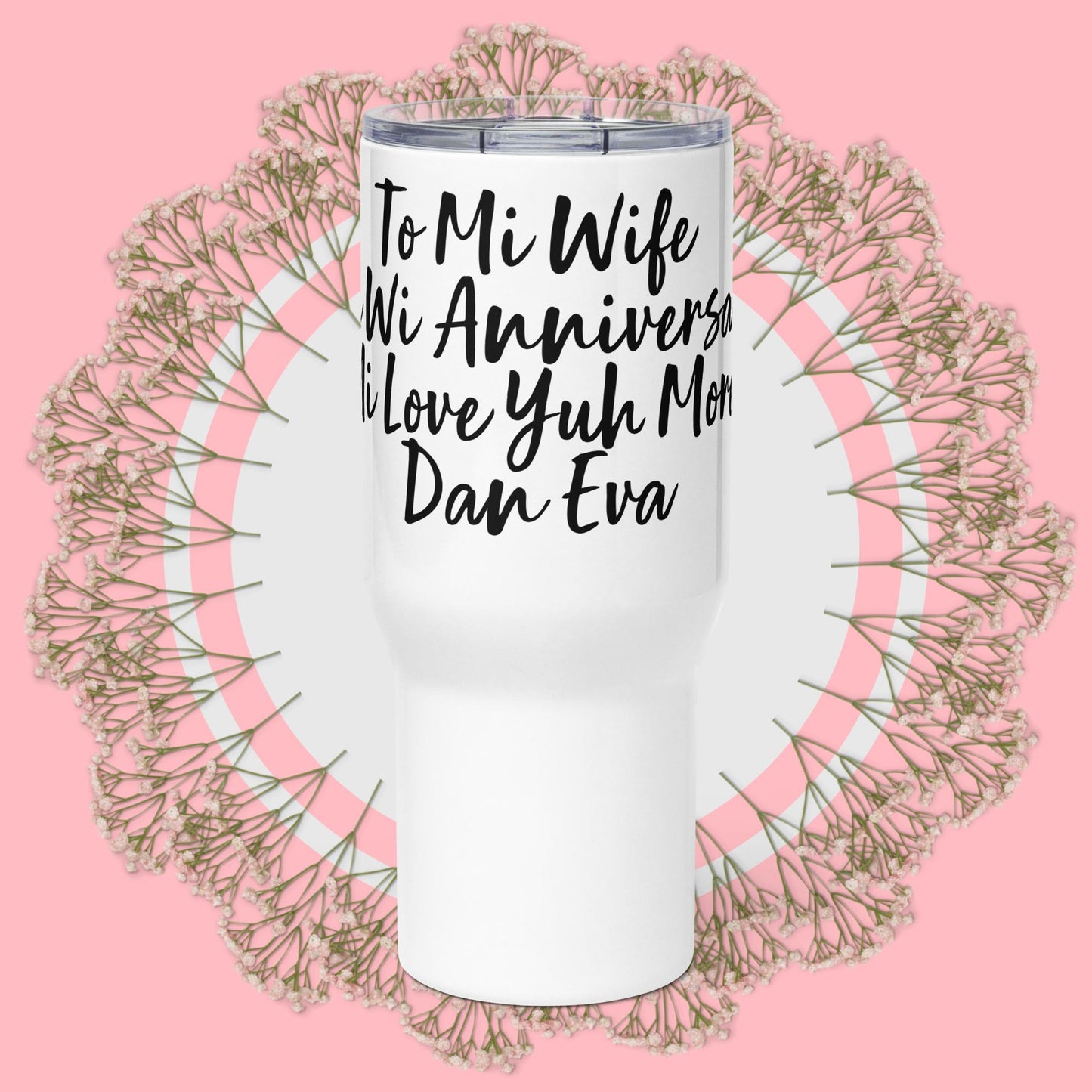 Travel mug with a handle To Mi Wife