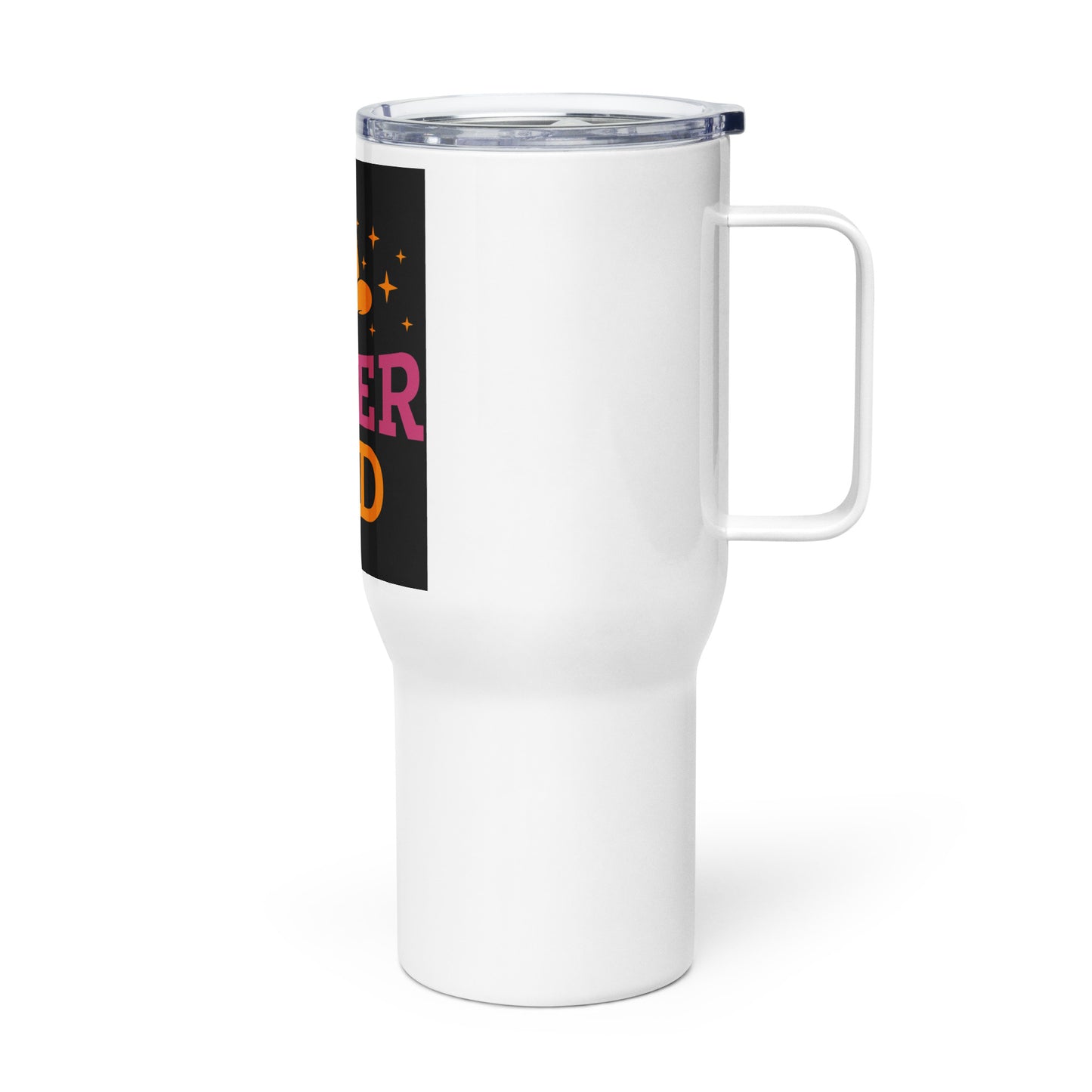 Travel mug with a handle Super Dad