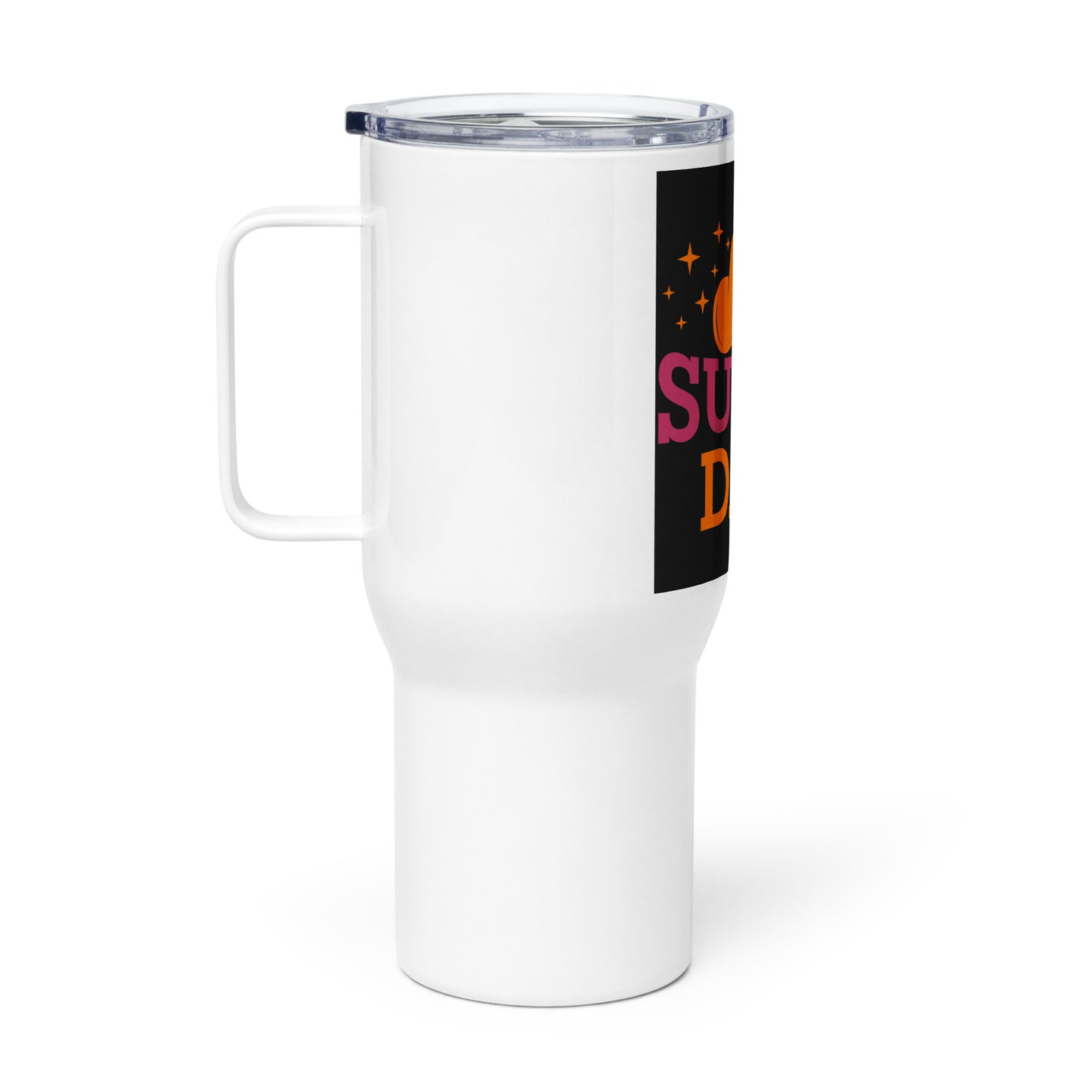 Travel mug with a handle Super Dad