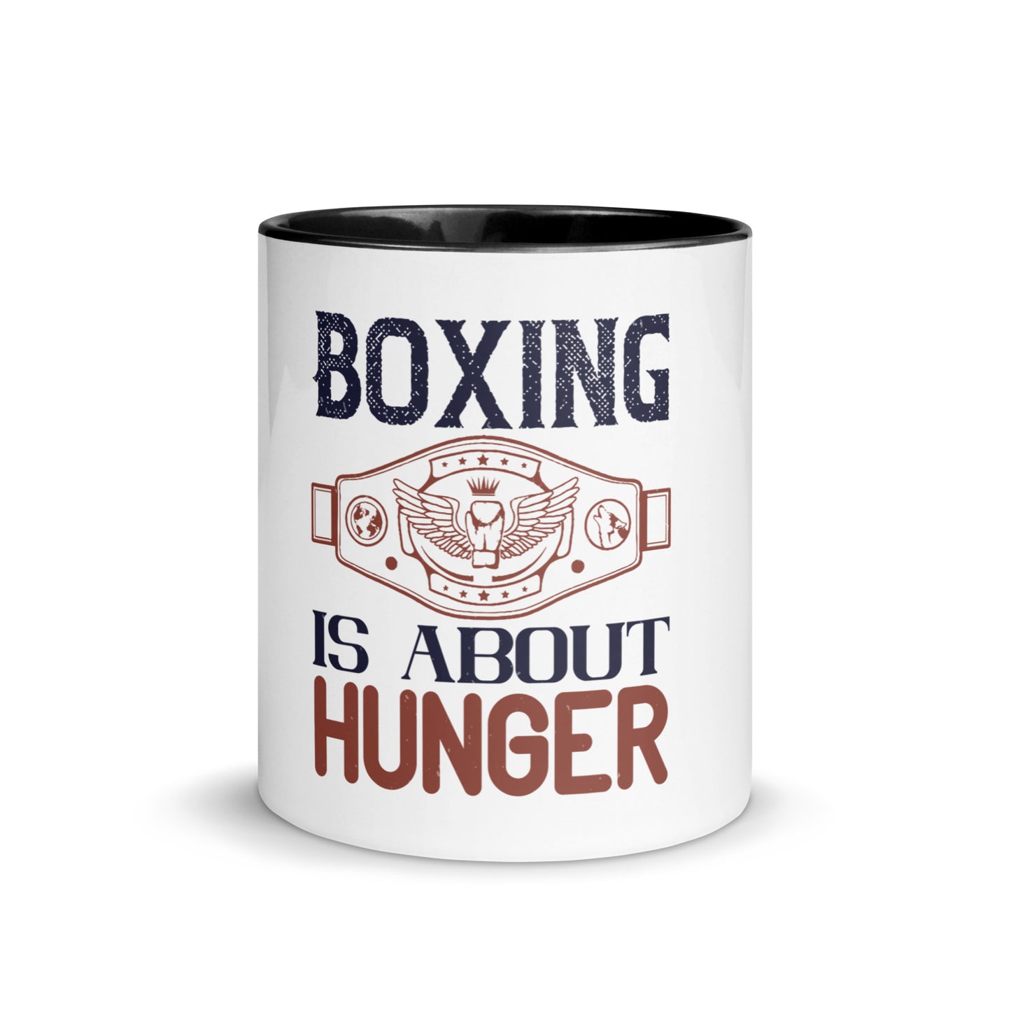 Boxing is about Hunger Mug with Colour Inside