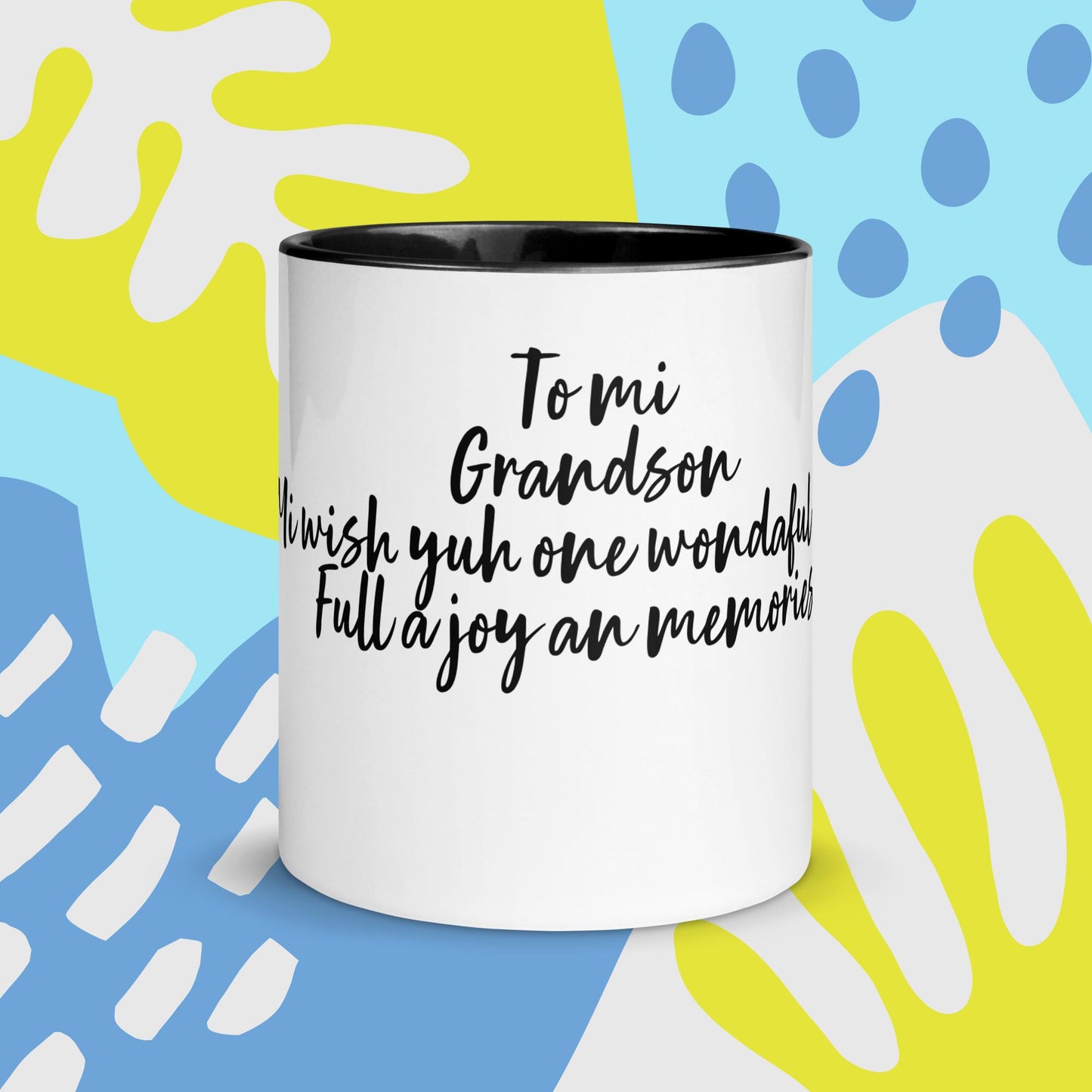 Mug with Color Inside To mi Grandson