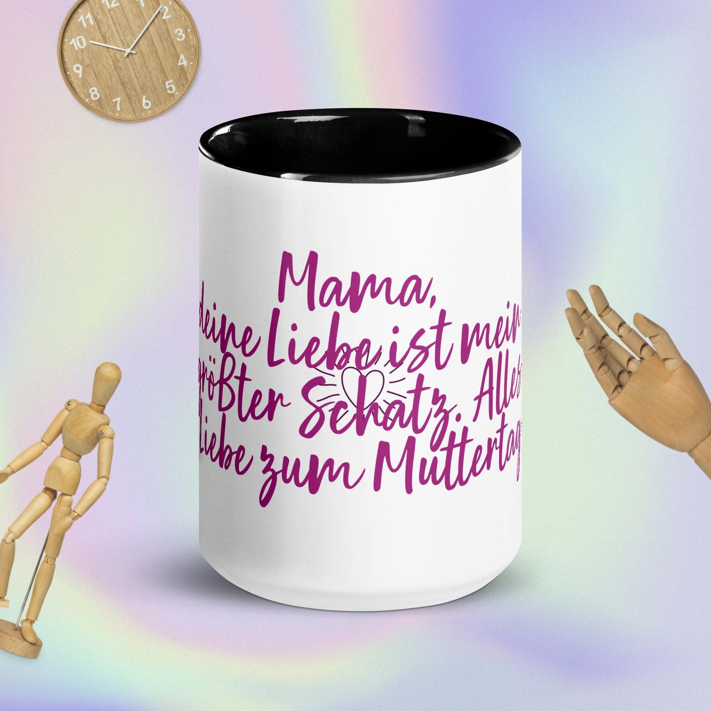 Mug with Color Inside Mama, deine Liebe ist mein