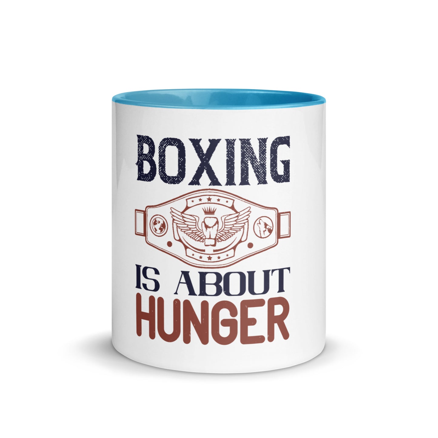 Boxing is about Hunger Mug with Colour Inside