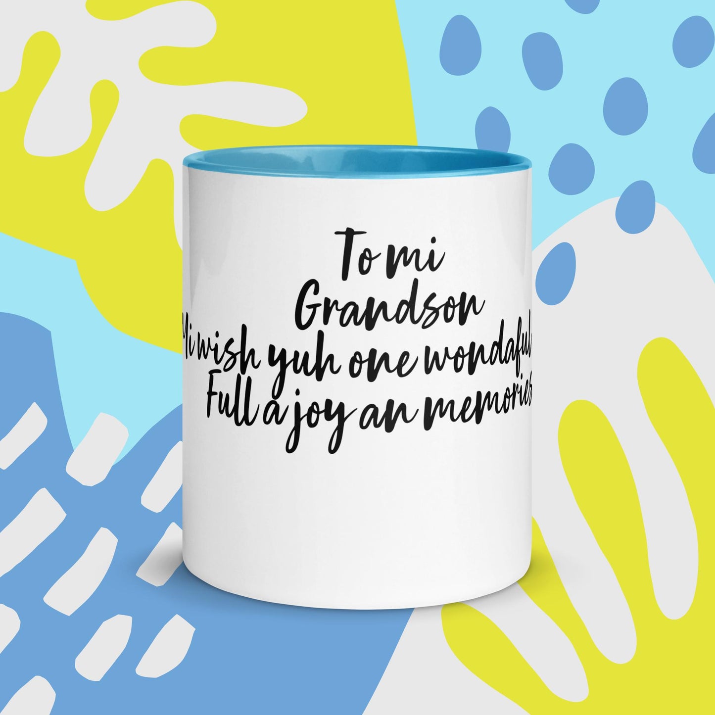 Mug with Color Inside To mi Grandson
