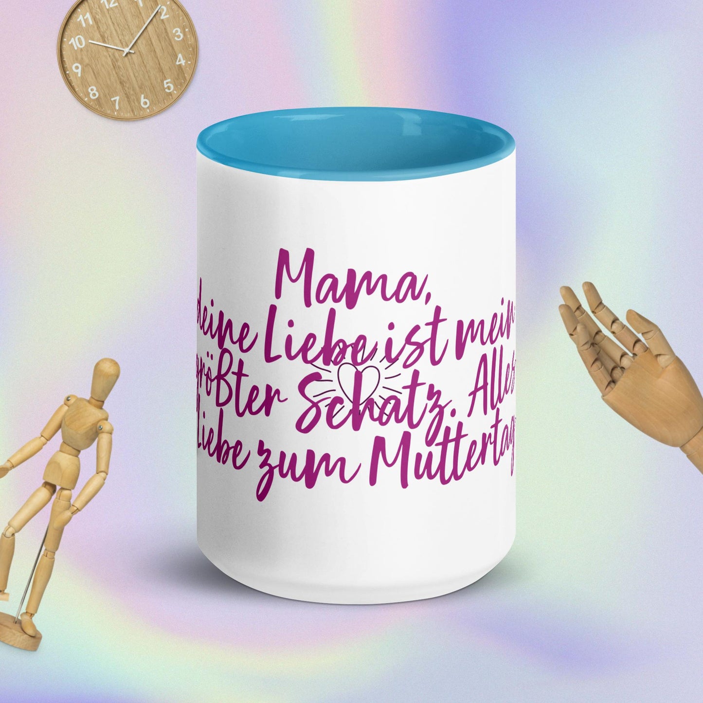 Mug with Color Inside Mama, deine Liebe ist mein