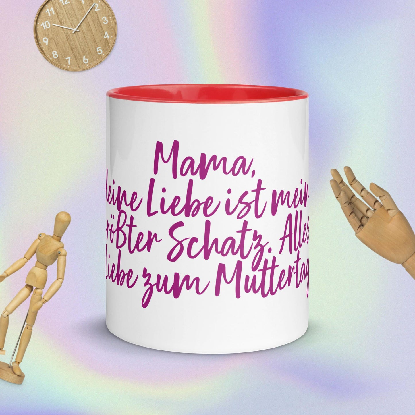 Mug with Color Inside Mama, deine Liebe ist mein