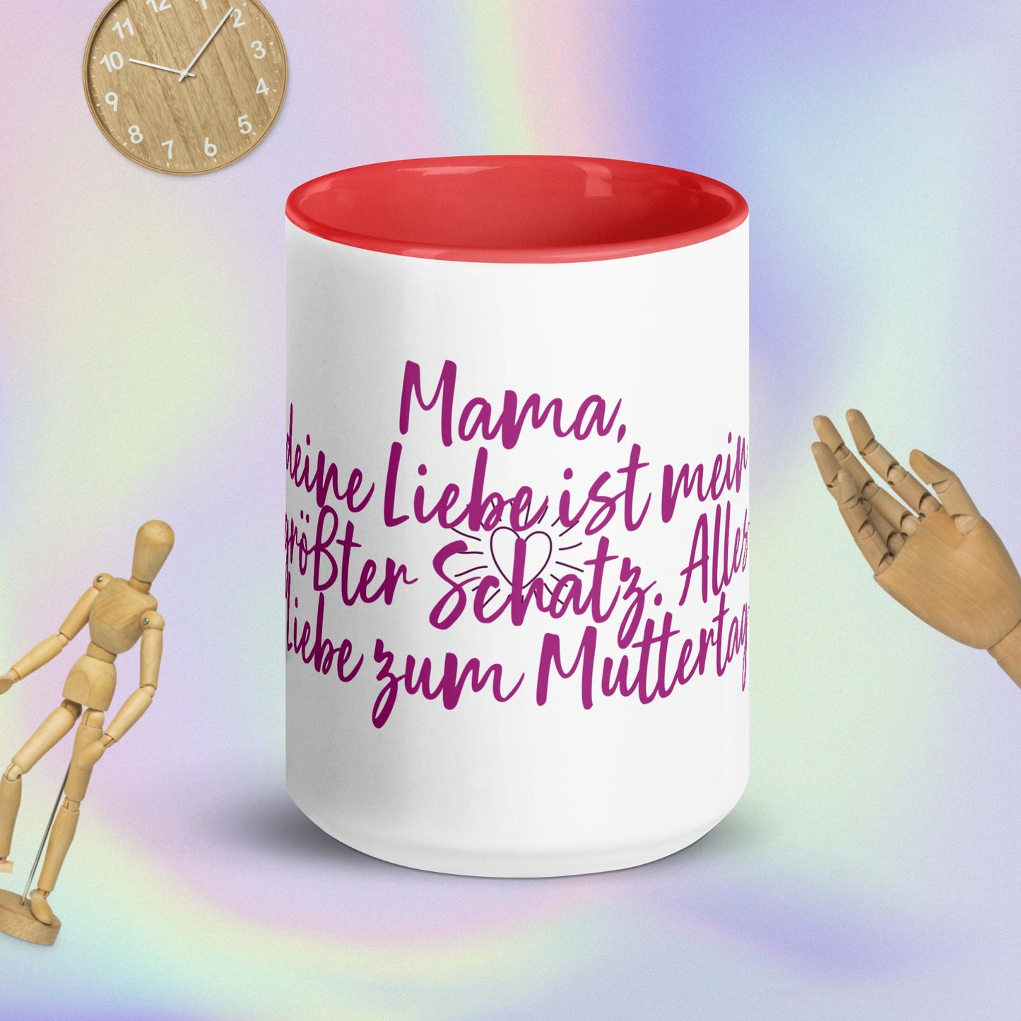 Mug with Color Inside Mama, deine Liebe ist mein
