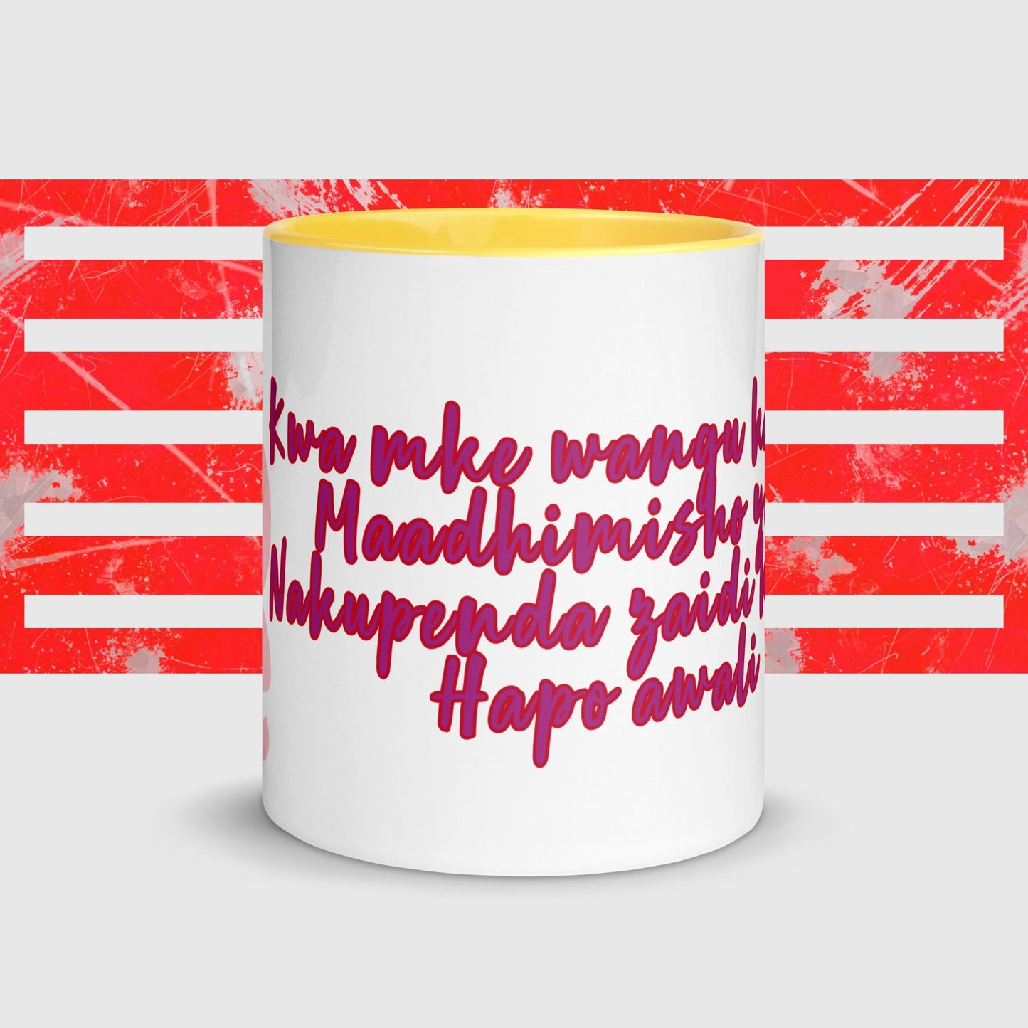 Mug with Color Inside Kwa mke wangu katika