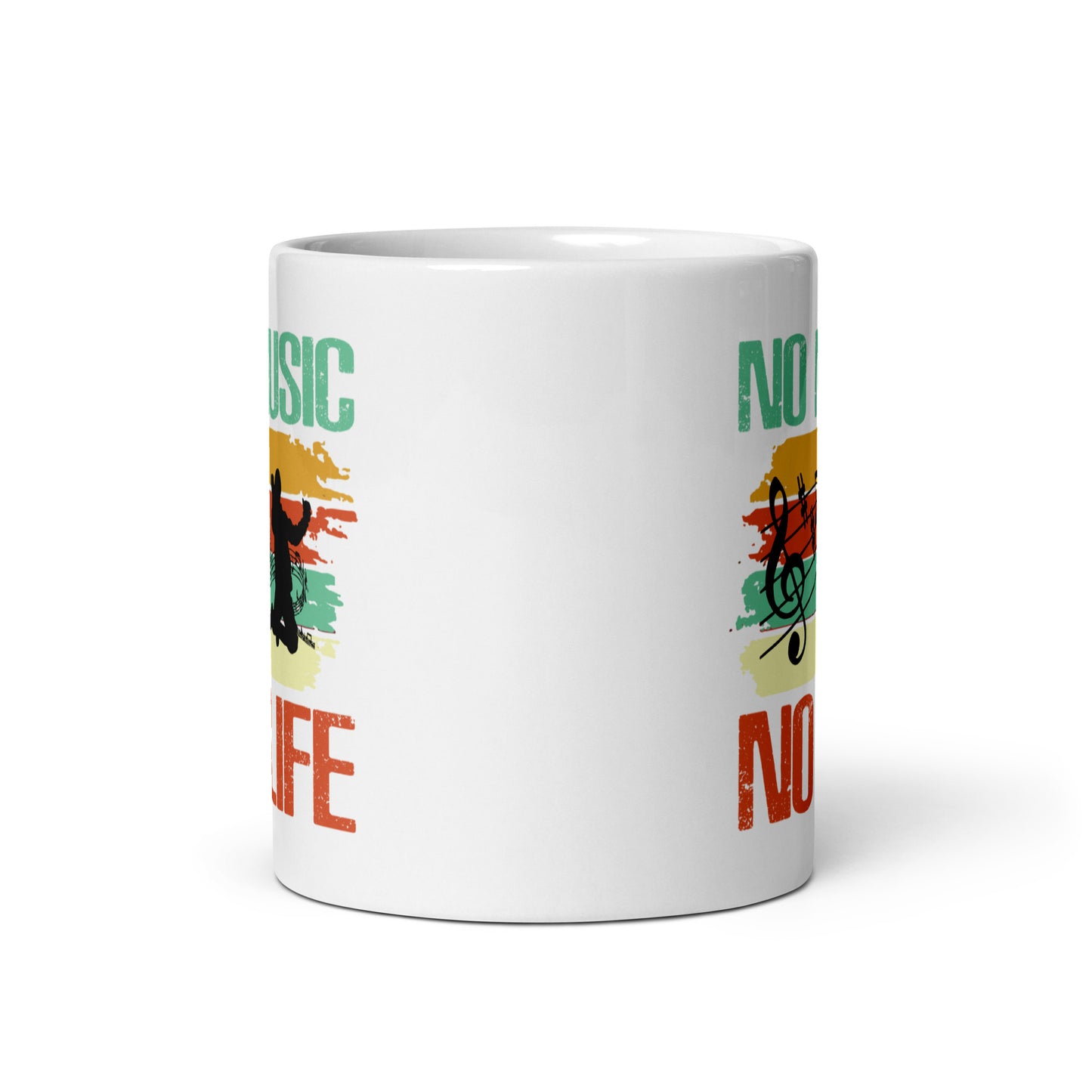 White glossy mug No Music No Life