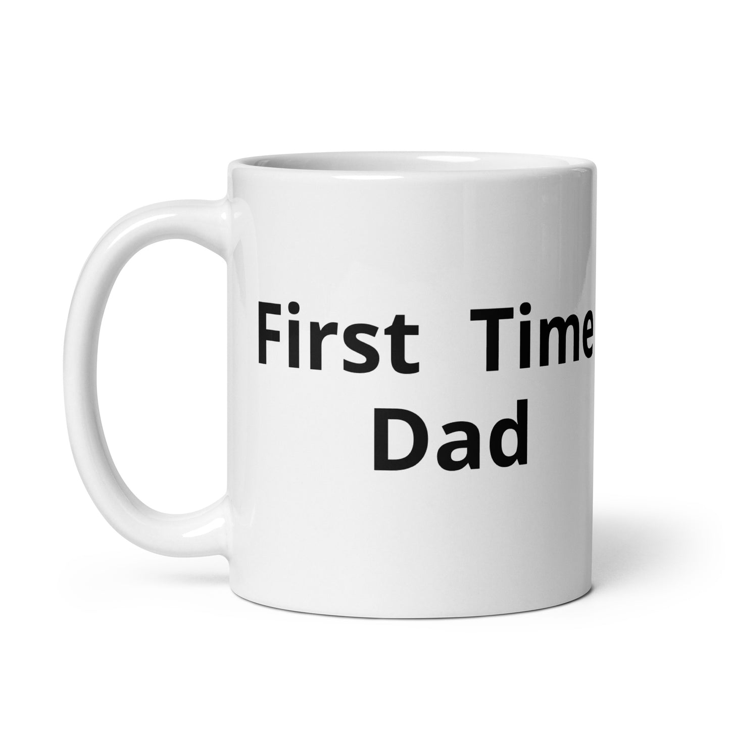 White glossy mug First Time Dad