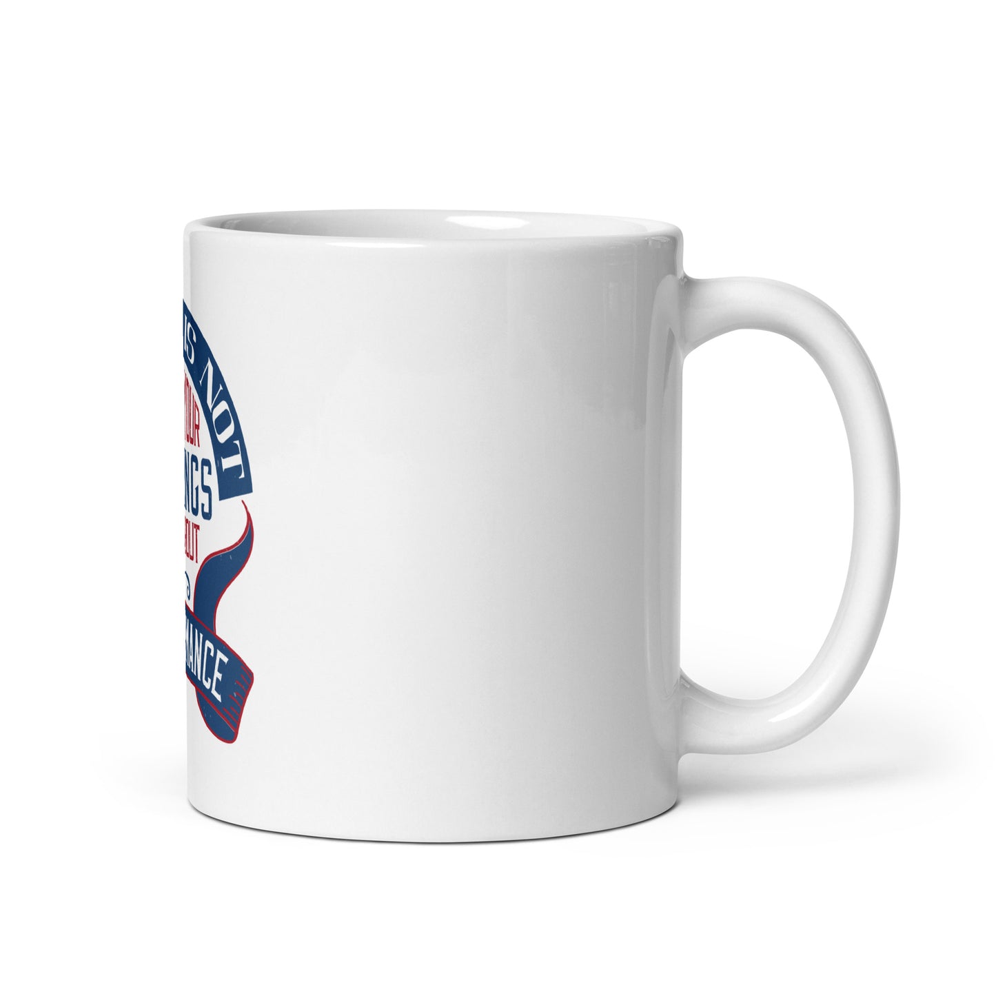 White glossy mug Boxing Is Not