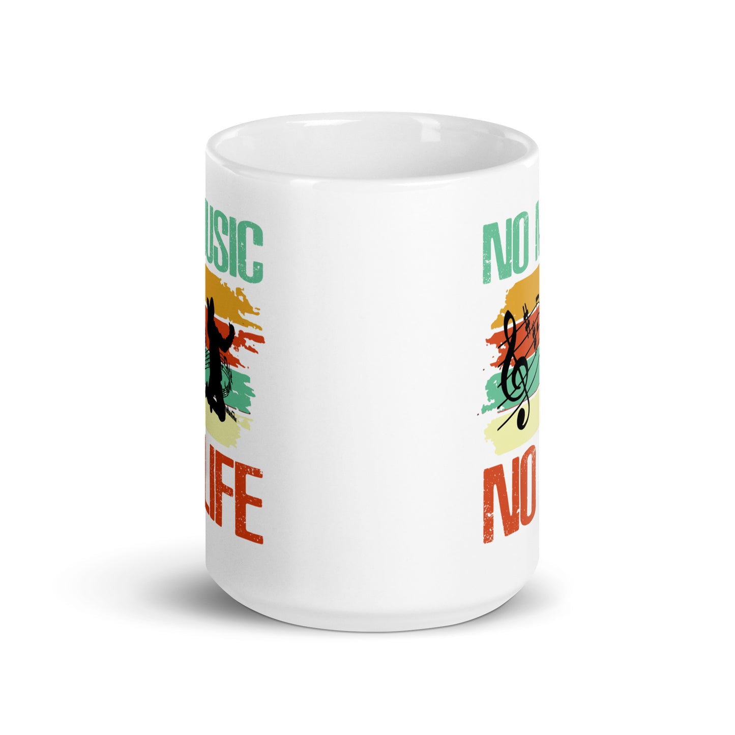 White glossy mug No Music No Life