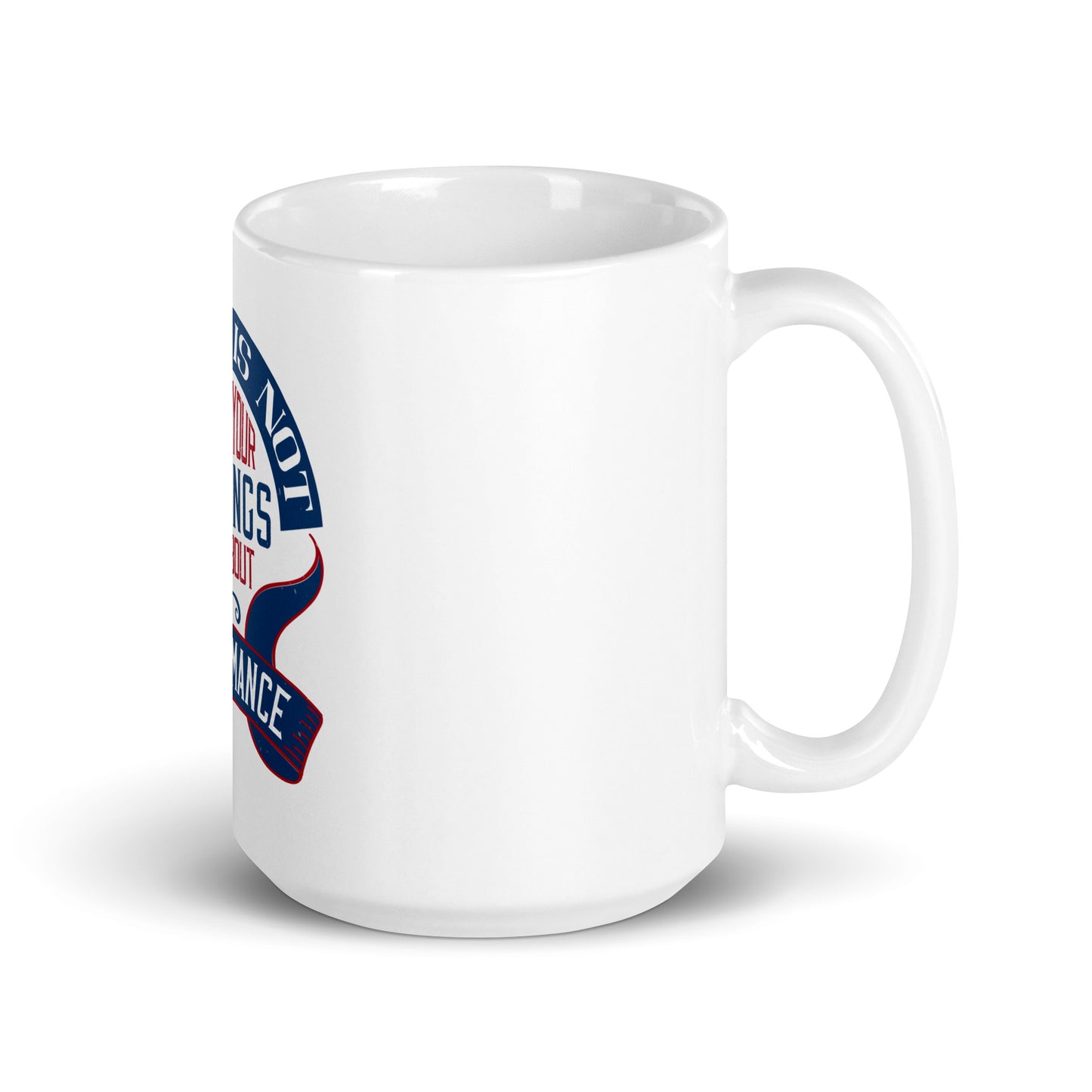 White glossy mug Boxing Is Not