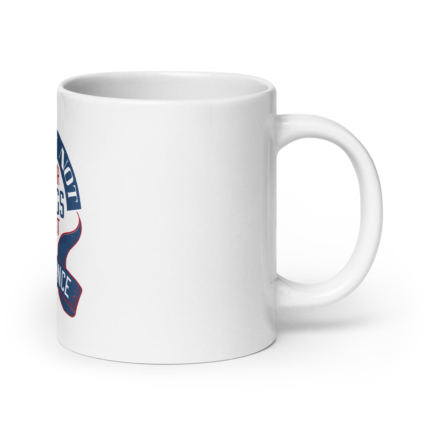 White glossy mug Boxing Is Not