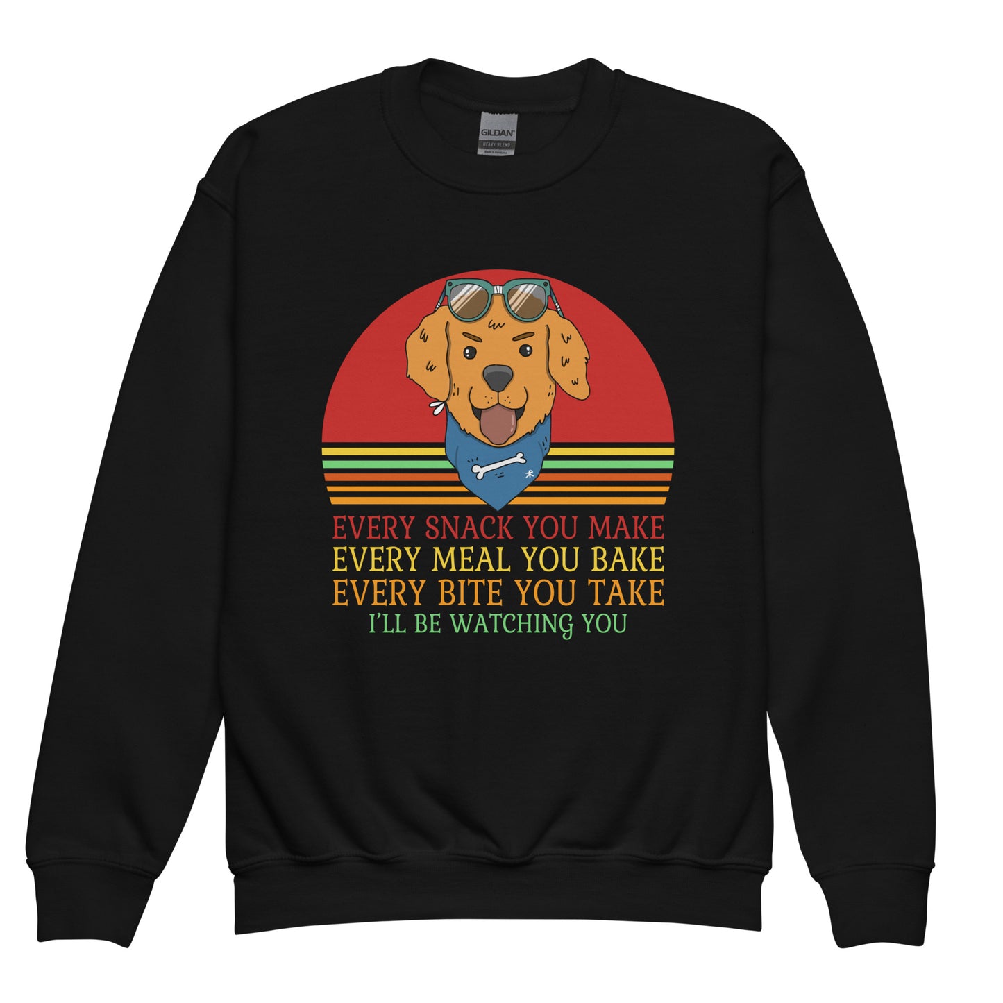 Youth crew neck sweatshirt Every Snack You Make