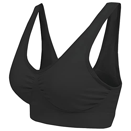 Blu Apparel Multipack Seamless Comfort Bras for Everyday Wear Non Padded No Underwire Maternity Sleep Bra (XXL Aqua/Pink/Lilac)