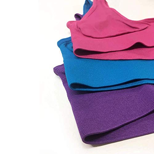 Blu Apparel Multipack Seamless Comfort Bras for Everyday Wear Non Padded No Underwire Maternity Sleep Bra (XXL Aqua/Pink/Lilac)