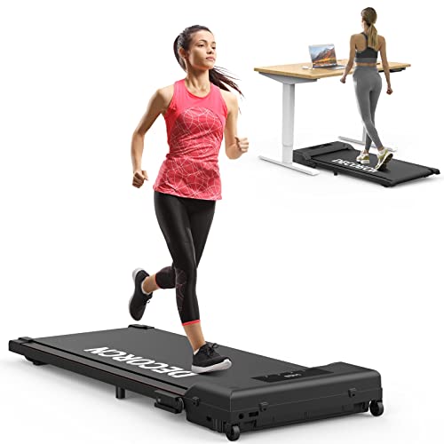 Treadmill for Home, Decorcn Walking Pad Under Desk Treadmill Portable with Bluetooth Speaker, Remote Control and LCD Display, Slim Flat Treadmills for Home Office Gym Use Installation-Free
