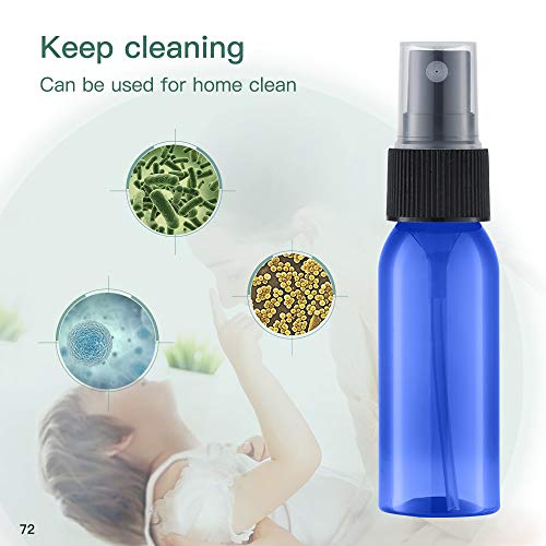 Toureal 30ML Fine Mist Spray Bottle 12pcs Empty Travel Small Mister Refillable Dispenser Spritzer Container for Cosmetics (Clear/Transparent)