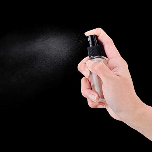 Toureal 30ML Fine Mist Spray Bottle 12pcs Empty Travel Small Mister Refillable Dispenser Spritzer Container for Cosmetics (Clear/Transparent)