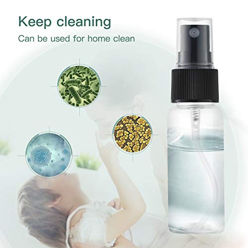 Toureal 30ML Fine Mist Spray Bottle 12pcs Empty Travel Small Mister Refillable Dispenser Spritzer Container for Cosmetics (Clear/Transparent)