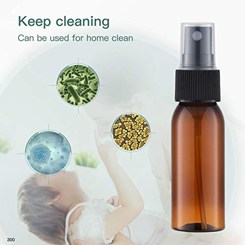 Toureal 30ML Fine Mist Spray Bottle 12pcs Empty Travel Small Mister Refillable Dispenser Spritzer Container for Cosmetics (Clear/Transparent)