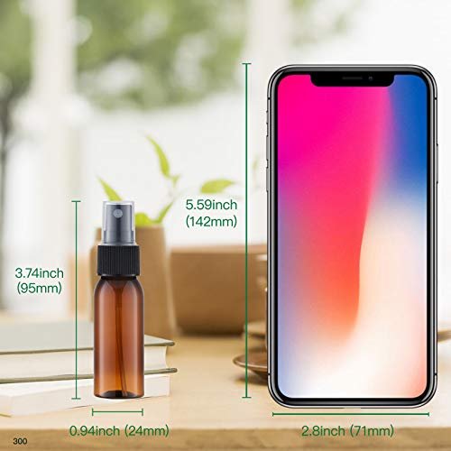 Toureal 30ML Fine Mist Spray Bottle 12pcs Empty Travel Small Mister Refillable Dispenser Spritzer Container for Cosmetics (Clear/Transparent)