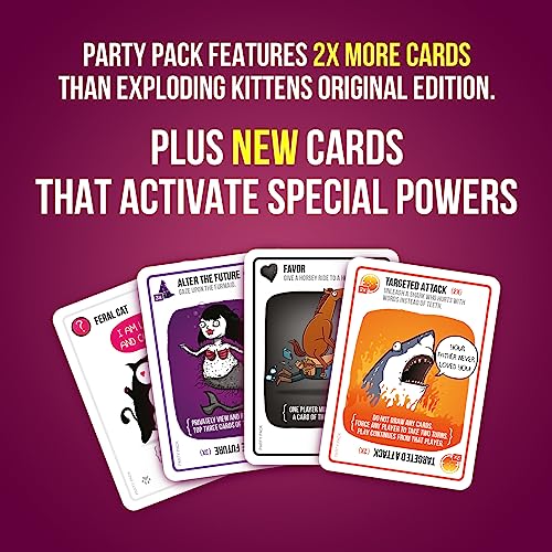 Exploding Kittens Card Game - Original Edition, Fun Family Games for Adults Teens & Kids - Fun Card Games - 15 Min, Ages 7+, 2-5 Players