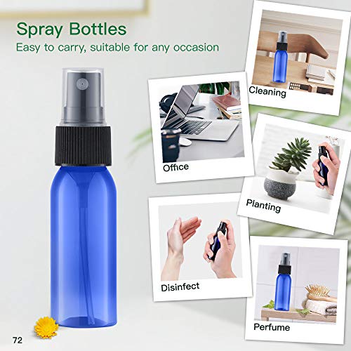 Toureal 30ML Fine Mist Spray Bottle 12pcs Empty Travel Small Mister Refillable Dispenser Spritzer Container for Cosmetics (Clear/Transparent)
