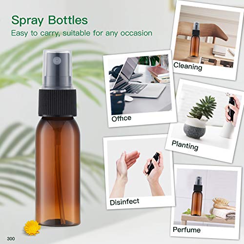 Toureal 30ML Fine Mist Spray Bottle 12pcs Empty Travel Small Mister Refillable Dispenser Spritzer Container for Cosmetics (Clear/Transparent)