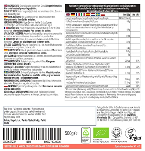Sevenhills Wholefoods Organic Spirulina Powder 1kg