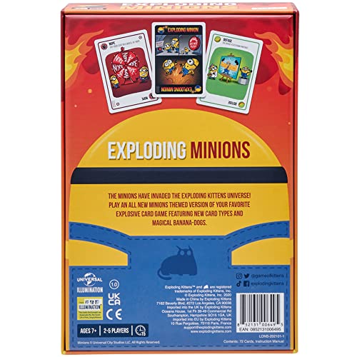 Exploding Kittens Card Game - Original Edition, Fun Family Games for Adults Teens & Kids - Fun Card Games - 15 Min, Ages 7+, 2-5 Players