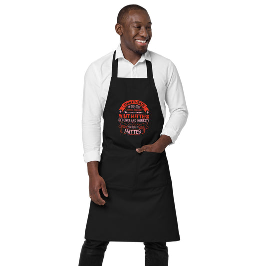Organic cotton apron Achievement What Matters