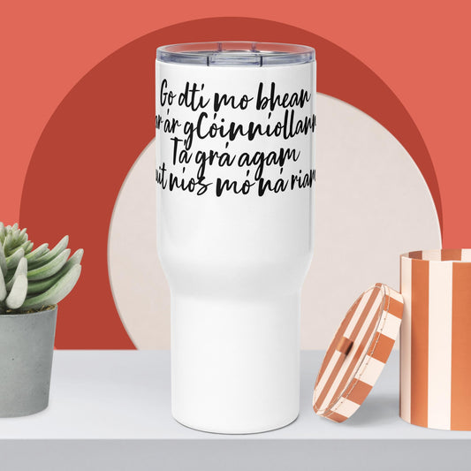 Travel mug with a handle Go dtí mo bhean
