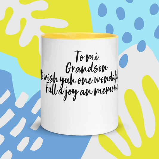 Mug with Color Inside To mi  Grandson