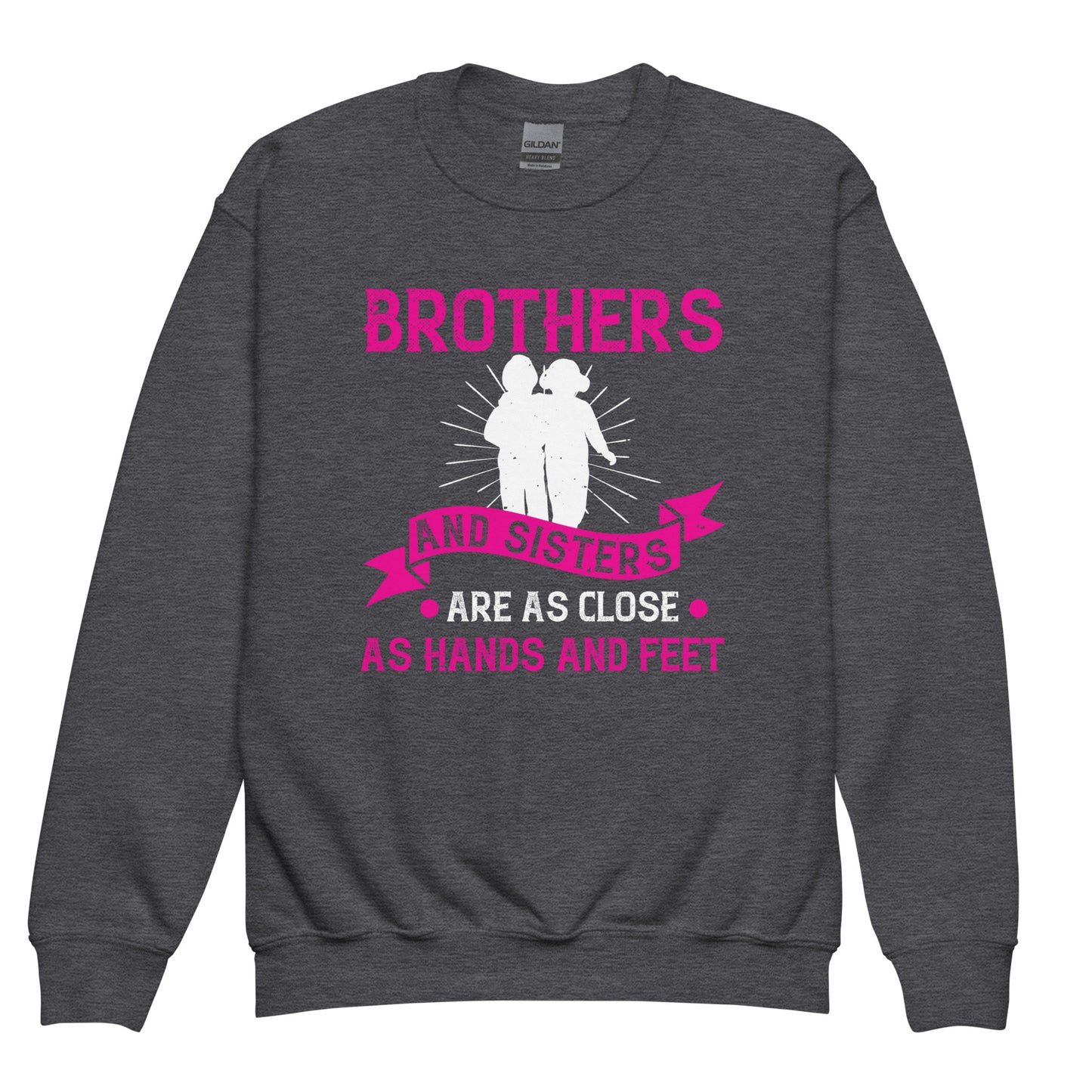 Youth crew neck sweatshirt Brothers And Sisters