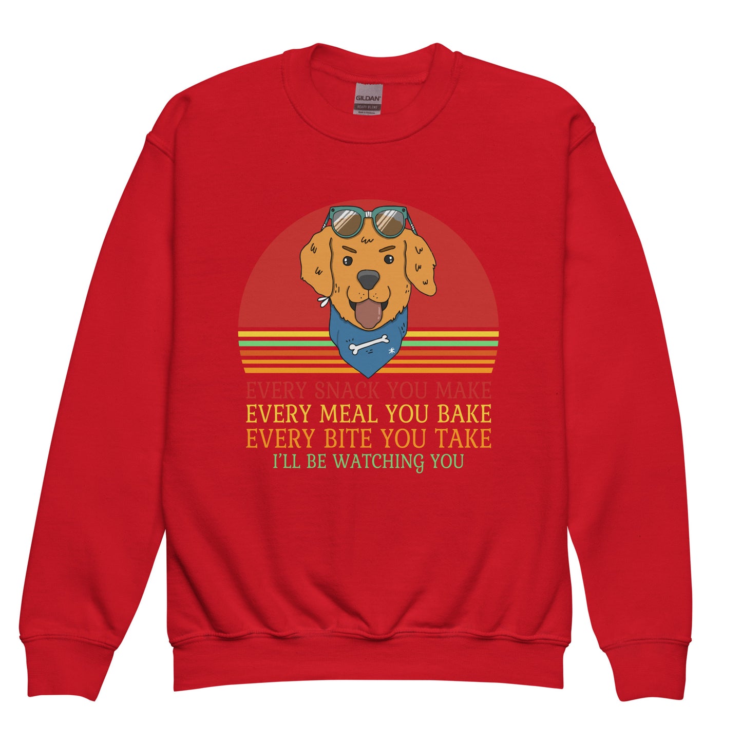 Youth crew neck sweatshirt Every Snack You Make