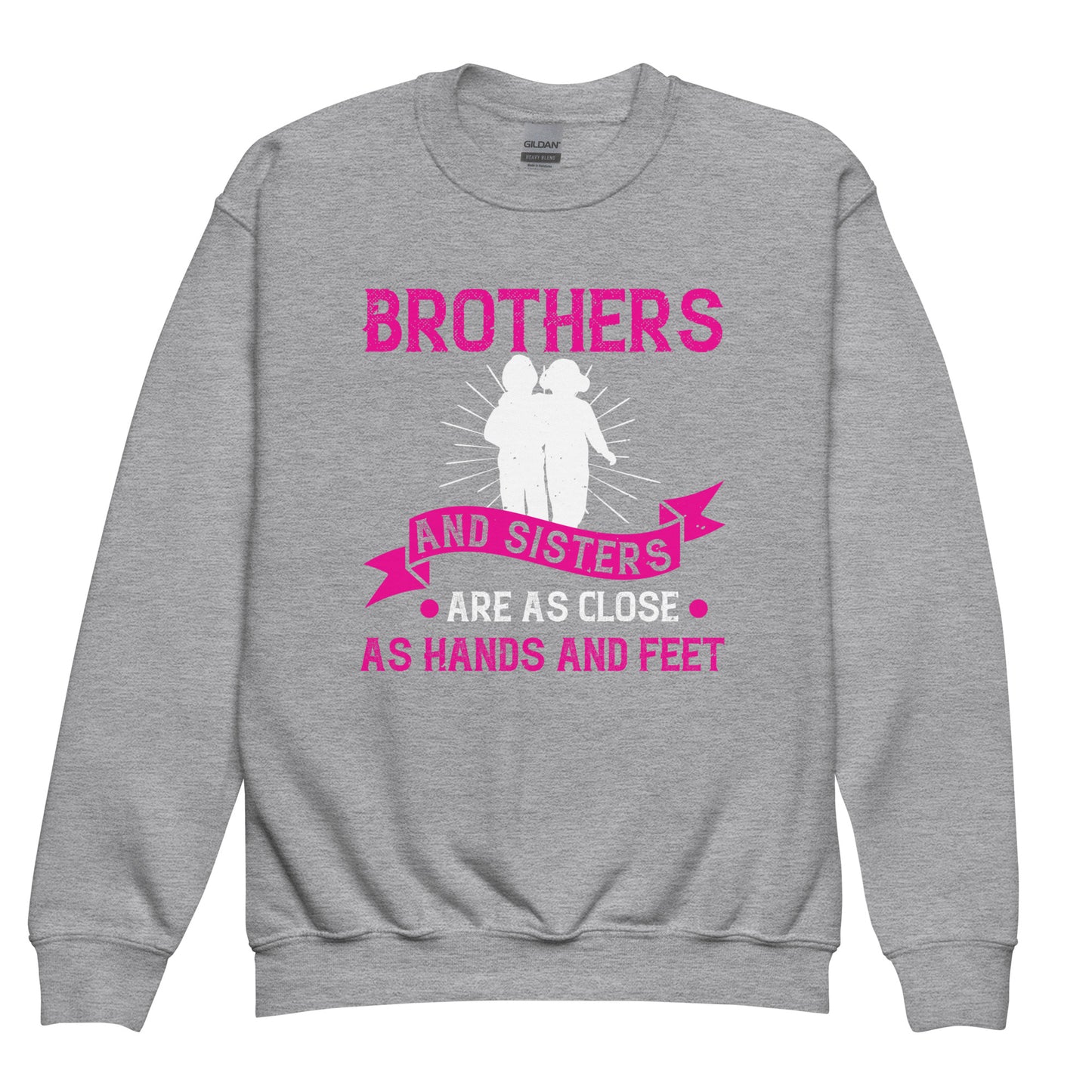 Youth crew neck sweatshirt Brothers And Sisters